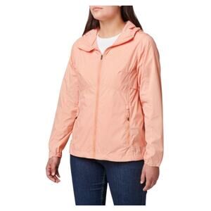 5.11 Tactical Packable Hooded Windbreaker Women L Pink Outdoor Travel Casual NWT
